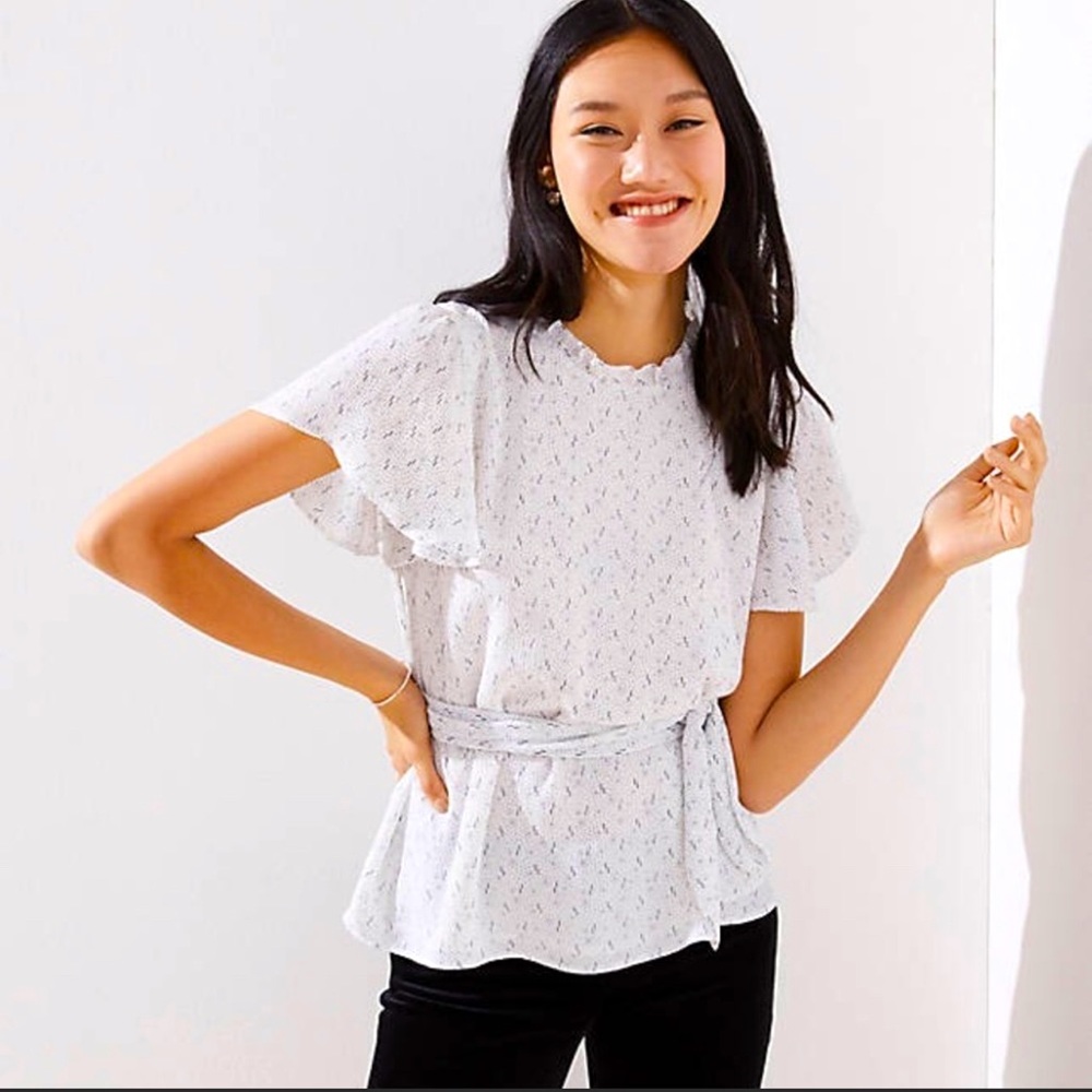 NWT Loft flutter sleeve blouse
